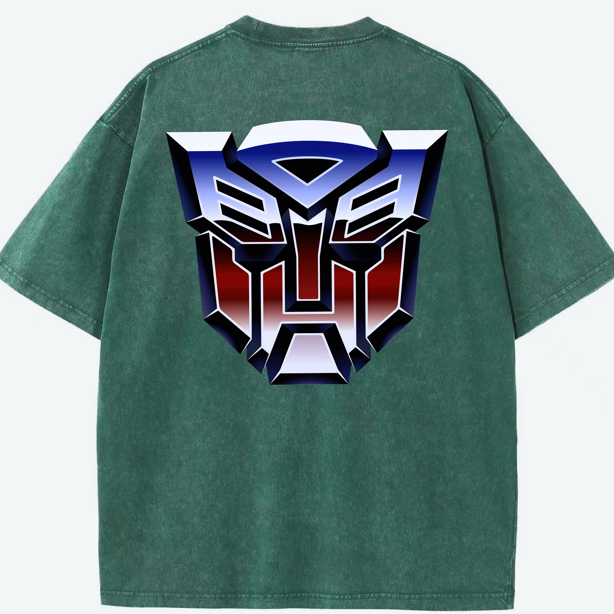 （画像用）  綿100% ヴィンテージ風 半袖Tシャツ（背面プリント）